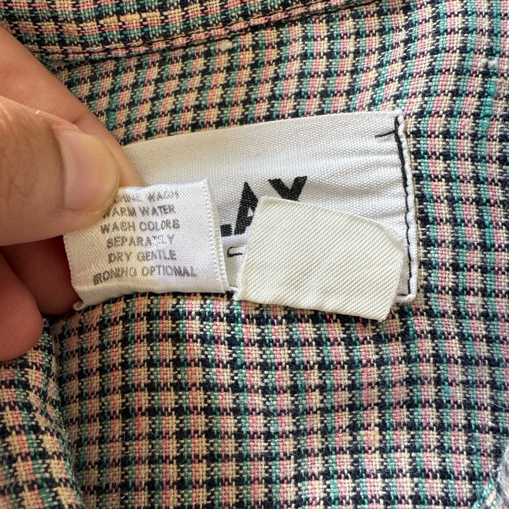 Flax Women’s Oversized Black and White Checkered Shirt- Size L - Picture 8 of 14
